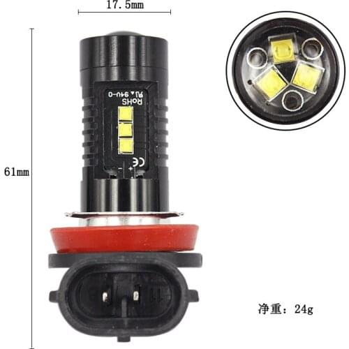 Car accessories High power LED fog lamp bulb H3 9006 H9 H11 waterproof 35W 6000K white light