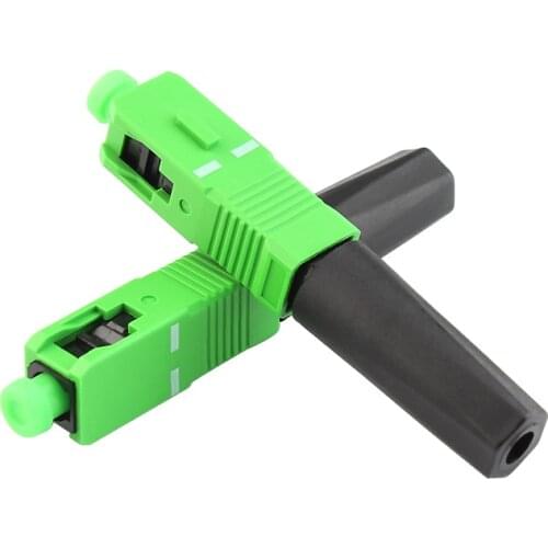 Free shipping 100PCS Supply pre-embedded FTTH SCAPC single fiber optic SCAPC quick connector FTTH Fiber Optic Fast Connector