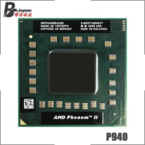 AMD Phenom II Quad-Core Mobile P940 1.7 GHz Quad-Core Quad-Thread CPU Processor HMP940SGR42GM Socket S1