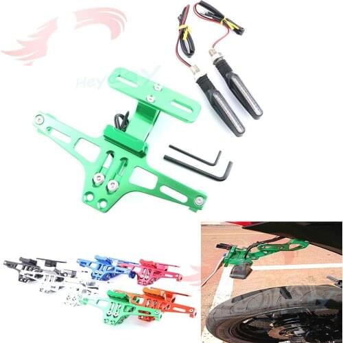 Rear License Plate Mount Holder and Turn Signal Light For KAWASAKI Z750 Z800 NINJA 400 Z650 Z900 Z1000