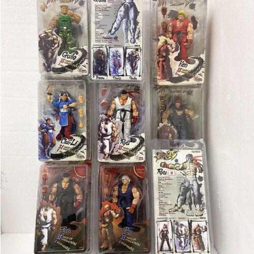 Ryu Figure Chun Li Ken Figure Chun-Li Hoshi Akuma Chunli Gouki Guile Action Figures NECA Toy Doll Gift
