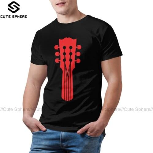Hard Metal T Shirt Guitar T-Shirt Men 100 Cotton Tee Shirt Plus size Short Sleeve Cute Graphic Beach Tshirt