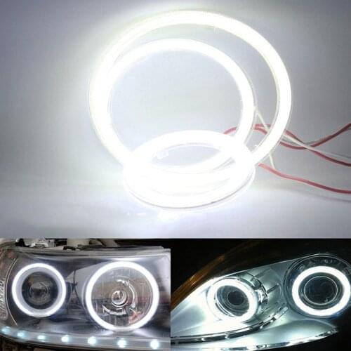 Hot Audio Conversion COB Angel Eye Aperture Angel Eye Fog Lights 12V Universal 60mm-120mmm Car LED Light Headlights