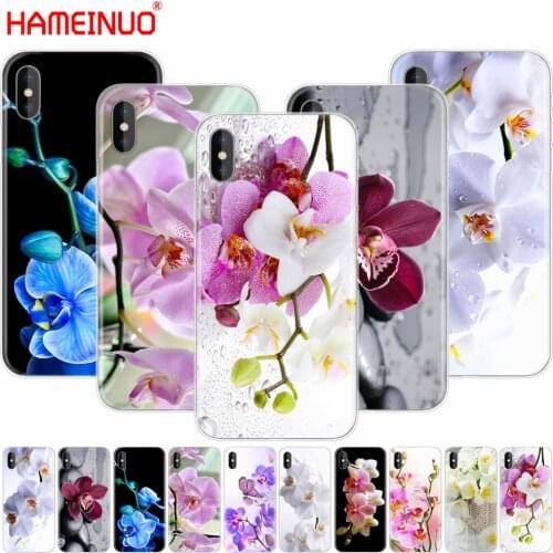 HAMEINUO Orchid Flowers Colorful cell phone Cover case for iphone X 8 7 6 4 4s 5 5s SE 5c 6s plus