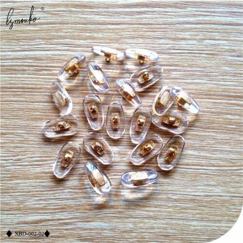 Lymouko 10 Pairs/Lot Golden PVC Glasses Anti Slip Aluminum Conductor Nose Pads Comfortable Rubber Silicone Silver Nose Pad