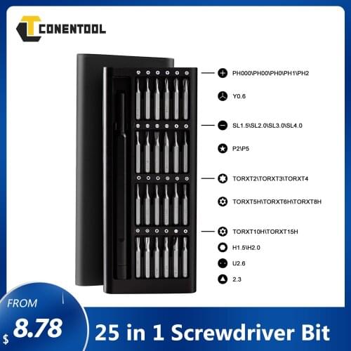 Screwdriver Bit Set Magnetic Mini Screwdriver Kit 25 in 1 Multi-Function Precision Repair Tool Hand Screw Driver Small Portable