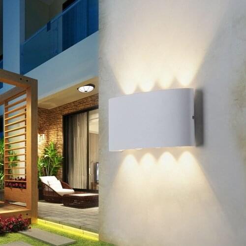 Nordic Wall Lamp Led Aluminum Indoor Outdoor Up Down Wall light Modern Home Lighting 4W 6W 8W 12W Warm Light White Light White