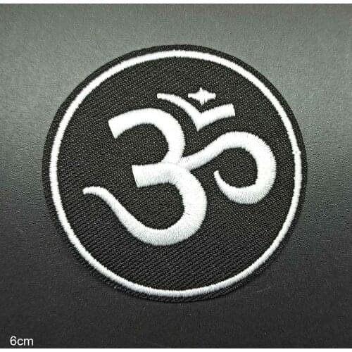 Similar to 30 Logo Iron On Embroidered Clothes Cheap Ironing Patches For Clothing Jeans backpacks Wholesale Hindu OM