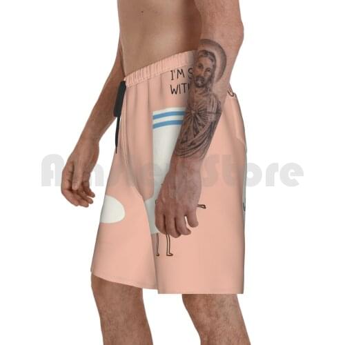 Socks Love Beach Shorts Men Beach Pants Swim Trunks Sock Love Valentine Friendship Wedding Couple Pair Funny Cute