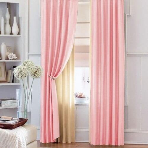Nature Curtain Pleated Backdrop Curtain-Pink 80x260 cm-Together with Crystal Renso