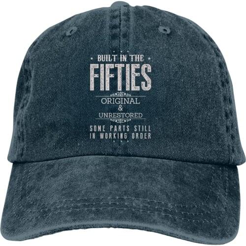 Adjustable Solid Color Baseball Cap Built In The Fifties Premium Washed Cotton 50 Years Old Born in 1971 Sports Woman Hat