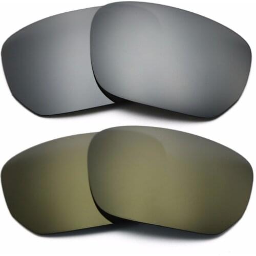 Silver Mirrored & Bronze Gold Mirrored Polarized Replacement Lenses for Style Switch Frame 100% UVA & UVB