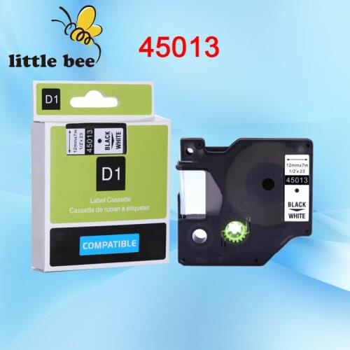 Compatible Dymo D1 12mm Label Tape 45013 Black on White Label Ribbons for Dymo Label Manager 160 280 210