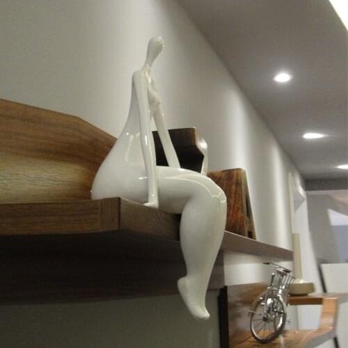 Modern Abstract Nude Woman Sculpture Minimalism Resin Body Art Model Figurine Character Statue Crafts Home Decor Accessories