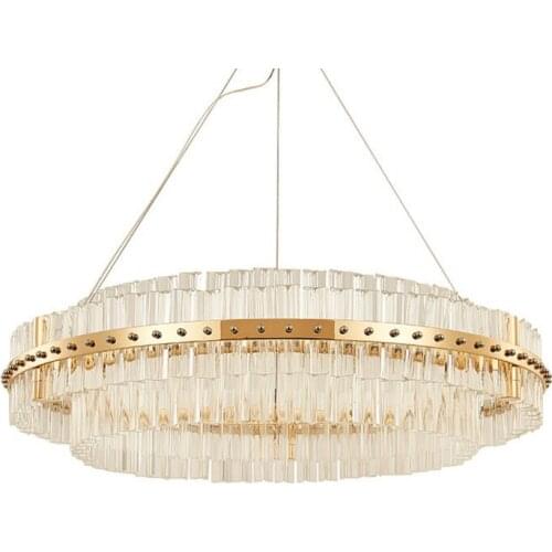 Modern crystal lamp living room dining room bedroom study creative simple round chandelier LED new post-modern chandelier