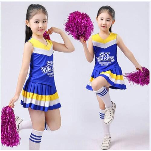 Children Competition Cheerleaders Girl School Team Uniforms KidS Performance Costume Sets Girls Class Suit Girl Student Suits