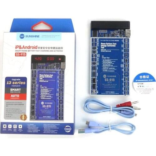 Sunshine SS-915 universal battery board for iP For Android battery activation testing quick charge with USB cable
