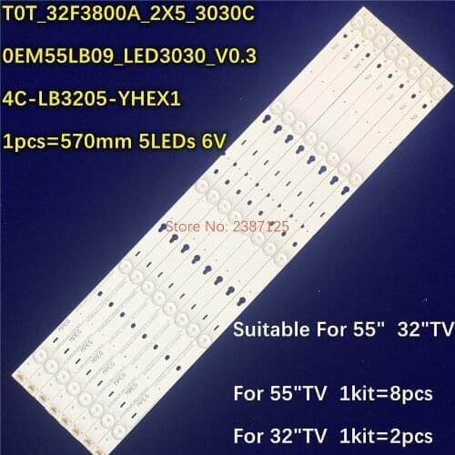 LED strip 5lamps 0EM55LB09_LED3030_V0.3 TOT-32F3800A-2X5-3030C-V3 fo r32" 55" TV L55F3303B D55A710 LD55A810L 55S100 L55F3800A