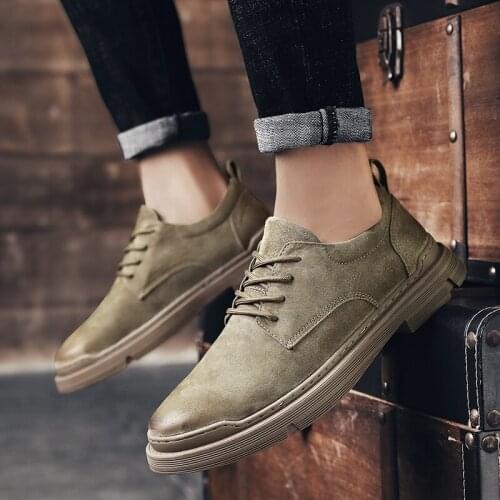 Mens Shoes Suede Fashion England Trend Casual Shoes Oxford Brand Formal Leather Dress Men Flats Business Office