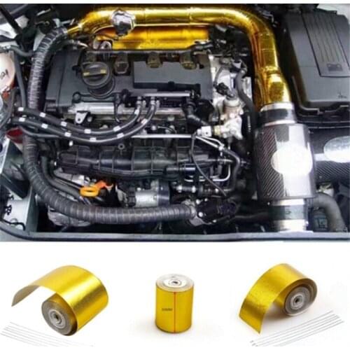 Universal Automobile Exhaust Pipe Car Insulating Tape Aluminum Auto Foil Decorate Insulation Adhesive Tape Heat Shield Tape