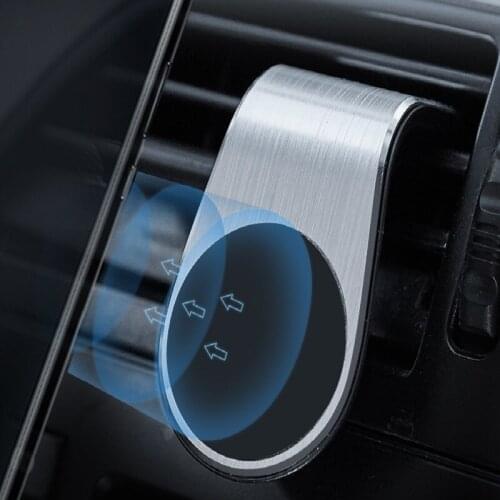Universal L Shape Car Phone Holder Strong Magnetic Moblie Phone Stand Automoblie Air Vent Mount Support Accessories