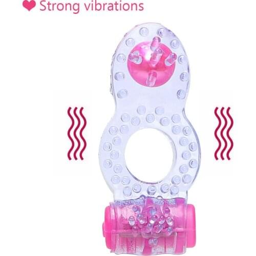 VATINE Cock Ring Penis Vibrator Dual Pleasure Adults Products Silicone Vibrating Ring Sex Toys for Men Male Clit Stimulator