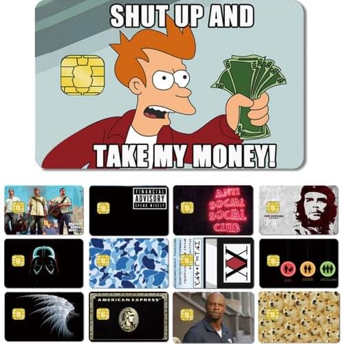 Magic Shark 2021 Fashion Bear Crayon Skin Sticker Film Tape Case for Big Small Credit Debit Card One Side