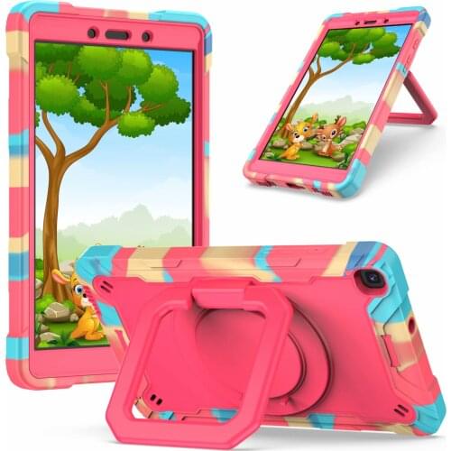 360 Rotation Stand Case For Samsung Galaxy Tab A 8.0" T290 T295 T297 2019 Kids Shock Proof Tablet High Duty Protect Cover Coque