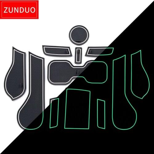 ZUNDUO Gate slot pad For CHEVROLET ORLANDO 2012-2017 Interior Door Pad/Cup Non-slip mats red/white/black