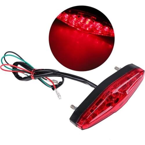 1PC 12V 15LED Motorcycle ATV Rear Tail Brake Running Light With Plastic Cover Red Lens Moto Accessories For Honda For Ducati