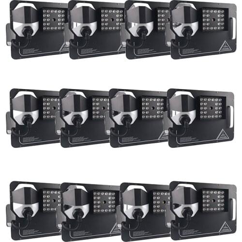 12pcs/lot red green blue color mixed DMX512 Pyro Vertical Smoke Machine 1500w RGB Led Fog Machine