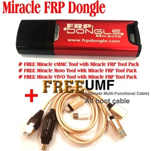 2019 Newest Original Miracle FRP Dongle / Miracle FRP Tool Dongle + umf cable ( all In One Boot Cable )