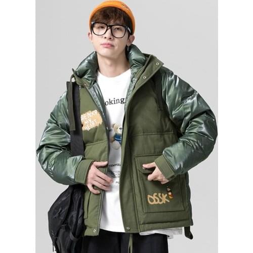 2020 Winter New Korean Simple Plus Size Loose Casual Thicken Warm Fashion All-match Men Hooded Down Jacket Tide Free Shipping