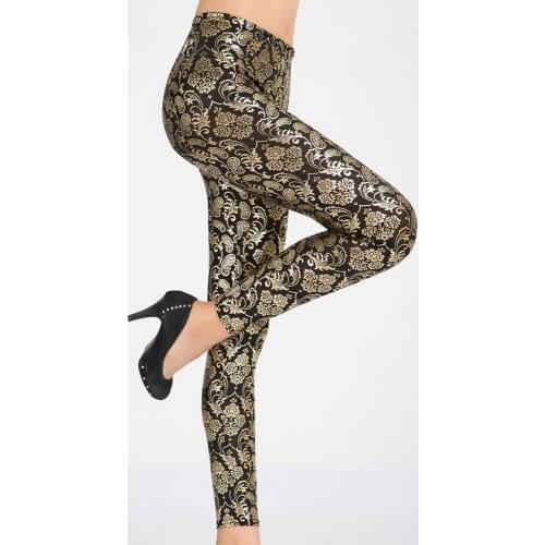 2020 luxury sexy gold leggings lady silver floral legging girl fashion letter pant women skinny pants
