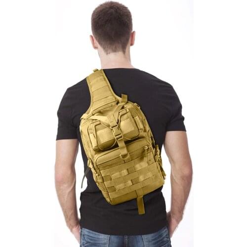 20L Waterproof Military Sling Backpack Army Tactical Shoulder Bag Outdoor Chest Bags Camping Hiking Hunting Backpacks Molle Pack