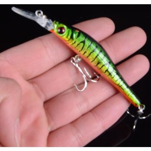 9.5cm 6.5g Minnow Fishing Lure Wobbler with 6# Hooks Floating Hard Bait Fishing Tackle Pesca Carp Crankbait 3D Eyes