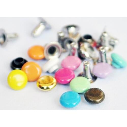 50pcs/lot colorful doll accessories 3MM DIY blyth doll clothing Mini hit the nail dollclothes mini rivets mushroom nail