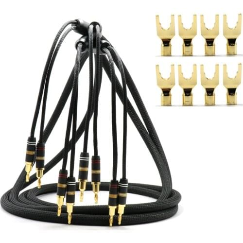 Monosaudio S801 hifi audio OFC Audiophile Speaker Cable, Bi-wire loudspeaker cable, speaker wire,audiophile audio video line