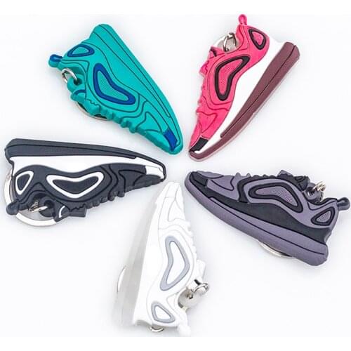 FREE SHIPPING 100pcs/lot 2020 New Silicone Jordan Sneaker Keychains Mini Basketball Shoe Keyrings for Gifts