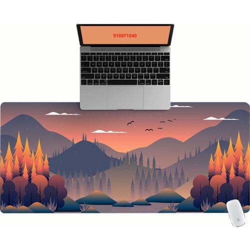 Large Office Computer Desk Mat Table Keyboard Big Mouse Pad Sunset Woods Laptop Cushion Desk Non-slip Mat Gamer Mousepad Mat