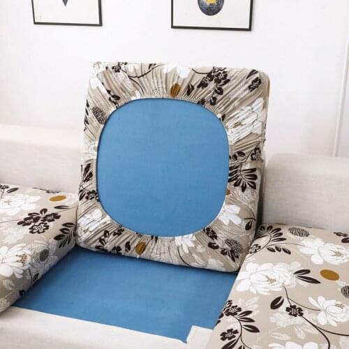 Printed Stretch Sofa Seat Cushion Cover Chair Cover Pets Kids Furniture Protector Washable Removable Slipcover 1/2/3/4 Seat