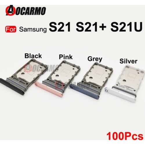 100Pcs/Lot SIM Card Sim Tray Card Holder For Samsung Galaxy S21 S21+ S21U Ultra S21 Plus Replacement