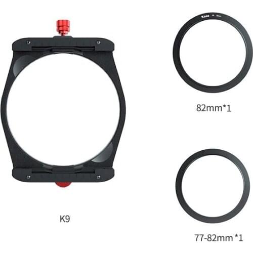 Kase K100-K9 Filter Holder With 77-82mm / 82mm Adapter Ring