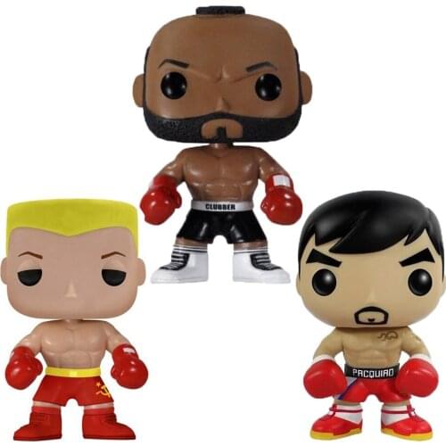 Boxer Figure Clubber Lang #20 Ivan Drago #21 Pacquiao Manny Pacquiao #37 Vinyl Model Doll Gift Boxing Match Stadium Decorations