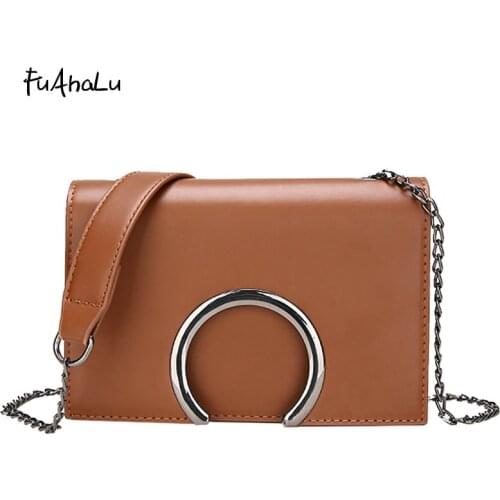 FuAHaLu Womens new fashion hit small color square bag winter wild shoulder Messenger bag