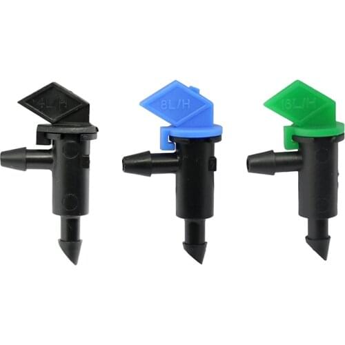 4L 8L 16L Dripper Garden Watering Greenhouse Plants Irrigation Watering Drip 1/4 Inch Nozzle Sprayer Can Be Disassembled 10 Pcs