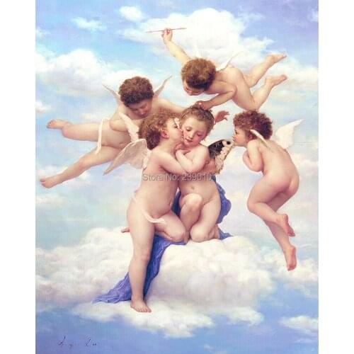 Classical angels baby canvas printings printed om canvas religion oil painting wall art decoration picture