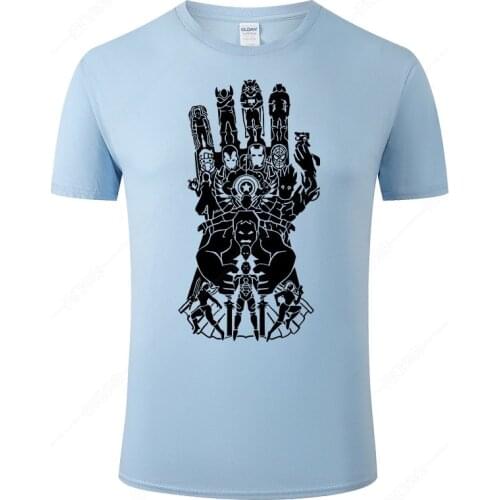 The Avengers Thanos Gloves T Shirt Men 2021 Summer Cotton Tee Casual Short Sleeve Print tshirt Cool Brand Tops Clothing J76