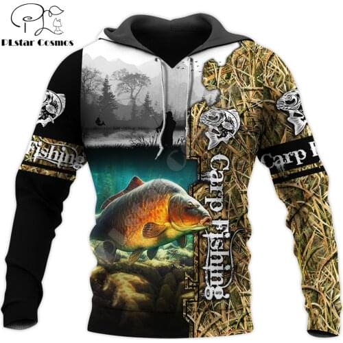 Carp Fishing Camo 3D All Over Printed Mens Autumn Hoodie Sweatshirt Unisex Streetwear Casual Zip Jacket Pullover KJ577