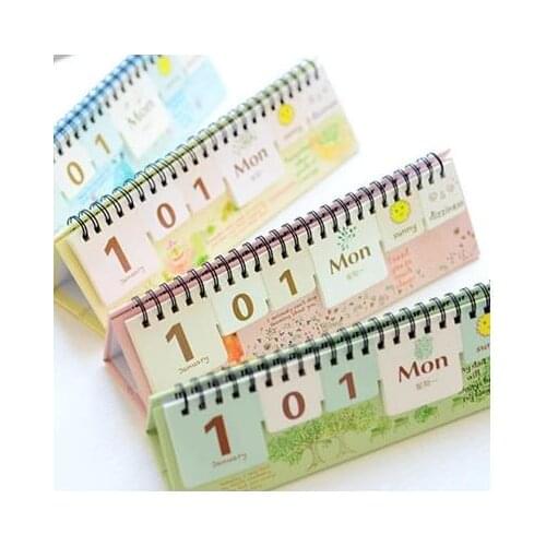 2018 New Korea stationery Cute little fresh creative calendar Desktop Calendar